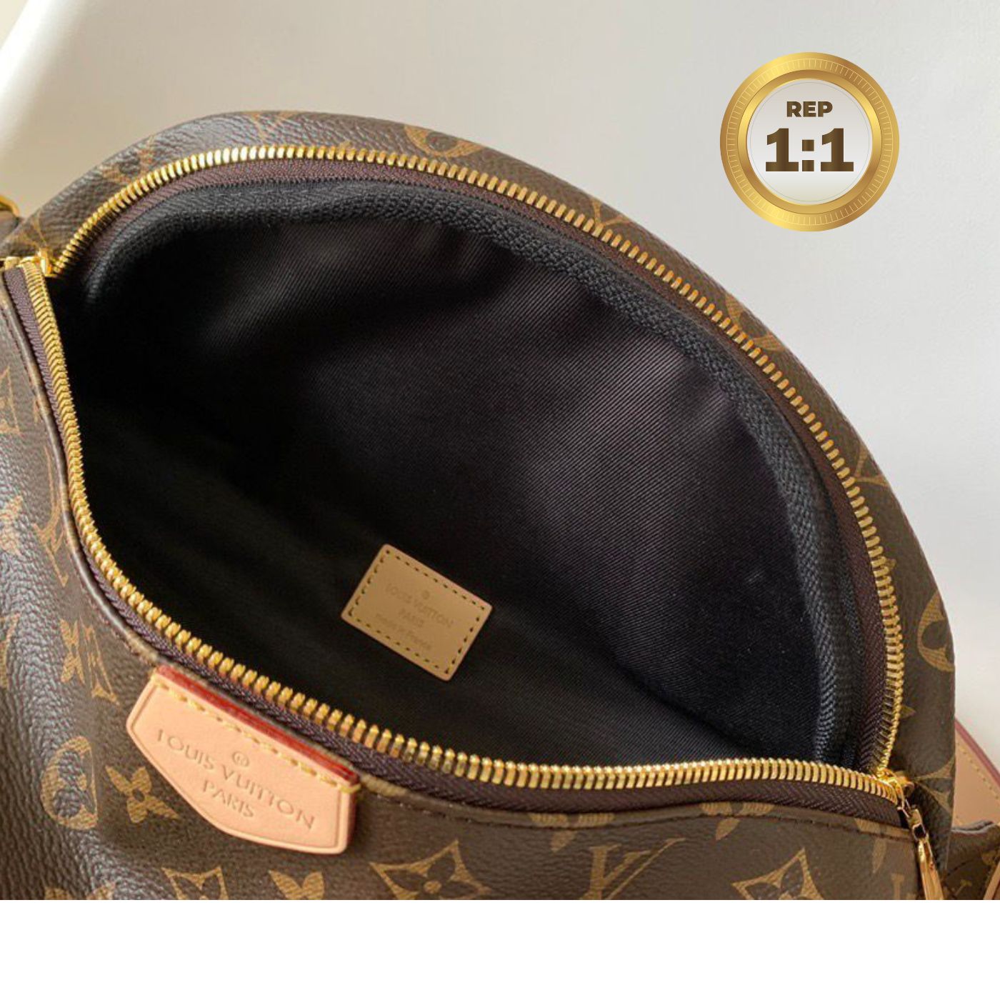 [REP 1:1] Louis Vuitton Bumbag Monogram Canvas Brown For Women 14.5in/37cm